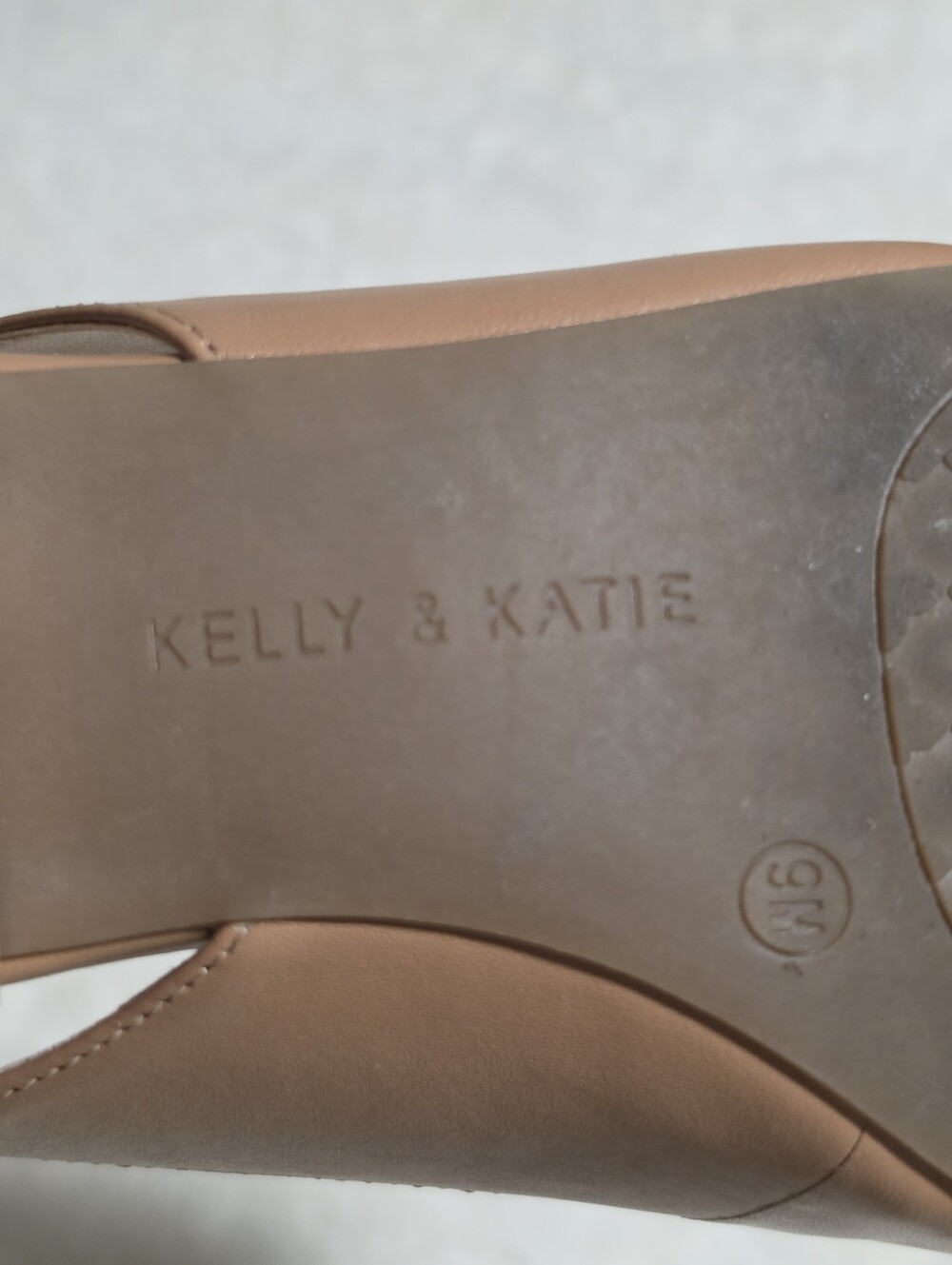 KELLY & KATIE Women's Pointed Slingback Loafer - Tan Size 9M. - Picture 5 of 7